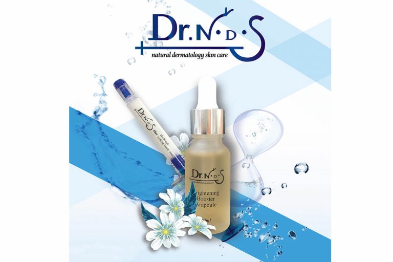 Mỹ phẩm Dr NDS và thiết kế sang trọng của Hydrogel Lifting Mask và Brightening Booster Ampoule